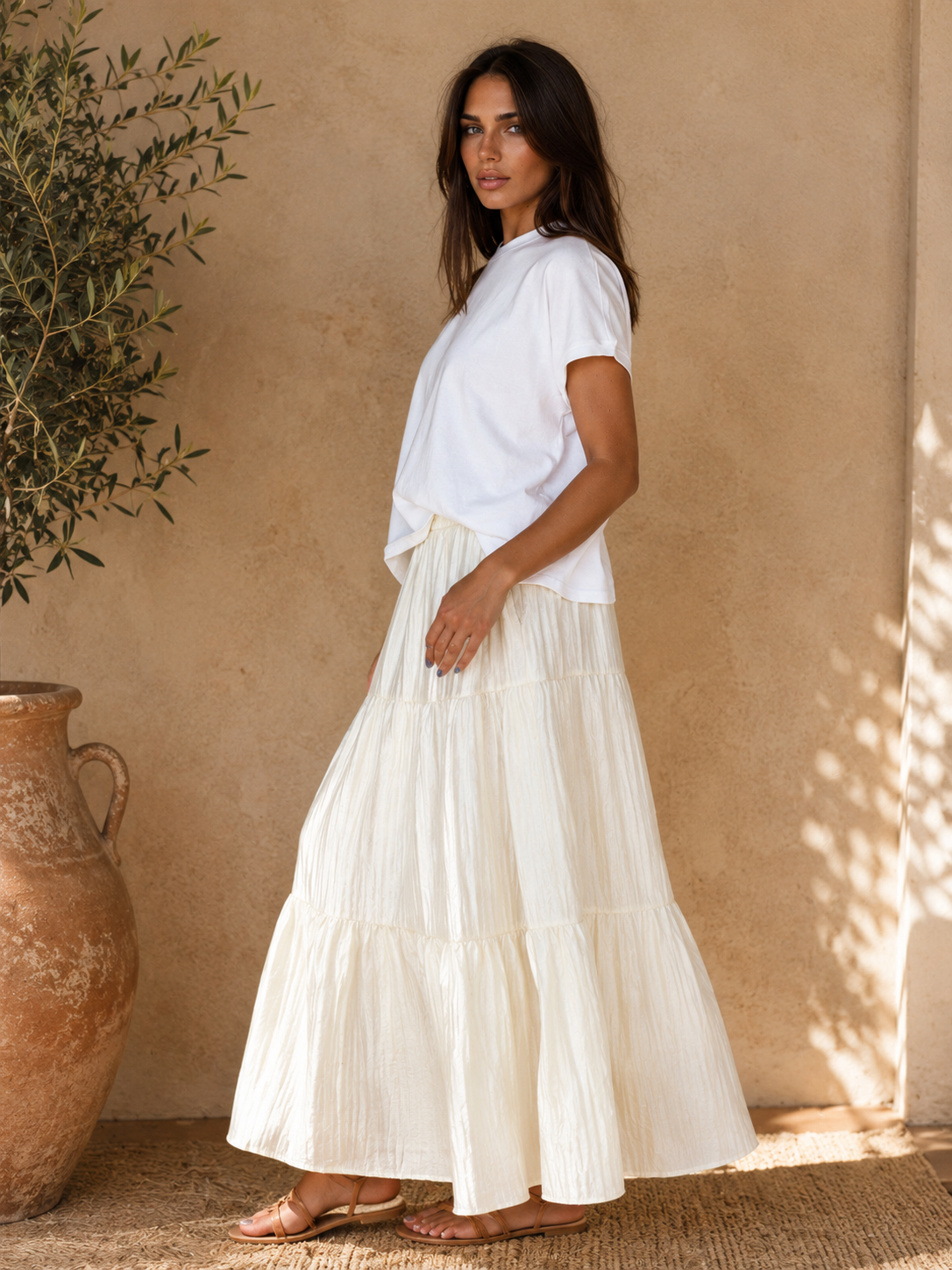 Andee Maxi Skirt in Butter Yellow