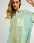 Davi & Dani Plaid Striped Shirt - Online Only