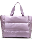 Metallic Puffer Tote