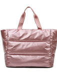 Metallic Puffer Tote