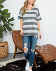 e Luna PLUS Striped Basic Top