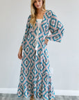 Davi & Dani Printed Long Sleeve Loose Kimono - Online Only