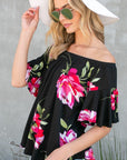 e Luna Floral Off Shoulder Top