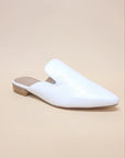 Pointed Toe Slip On Mule Flats