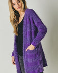 Davi & Dani Multi Textured Striped Cardigan - Online Only - My Pampered Life Seattle