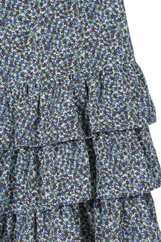 Lilou Blue Floral Skirt