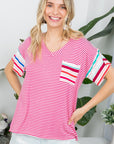 e Luna PLUS Multi Striped Boxy Top