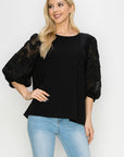 Ruth Pointe Knit Top with Lace