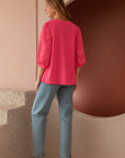 Ruth Pointe Knit Top with Lace