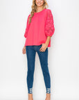 Ruth Pointe Knit Top with Lace