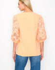 Ruth Pointe Knit Top with Lace