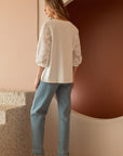 Ruth Pointe Knit Top with Lace