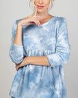 e Luna PLUS Cloud Tie Dye Babydoll Top