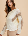 Annie Wear Color Block Drop Shoulder Sweater