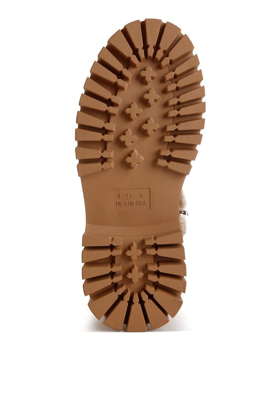 Lapland Fur Detail Calf Length Boots