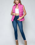 Snobbish Zip Up Turtleneck Vest with Pockets