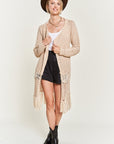 Jade By Jane Fringe Knit Cardigan