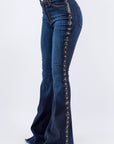 GJG Denim Ropin Bell Bottom Jean in Dark Wash