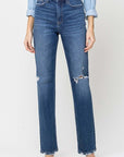 Flying Monkey Super High Rise Straight Leg Jean - Online Only