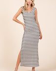 Mittoshop Striped Scoop Neck Sleeveless Maxi Dress