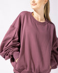 POPFLEX Full Size Brunch Sweater - Merlot