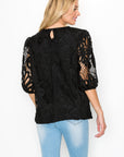 Lily Woven Lace Top