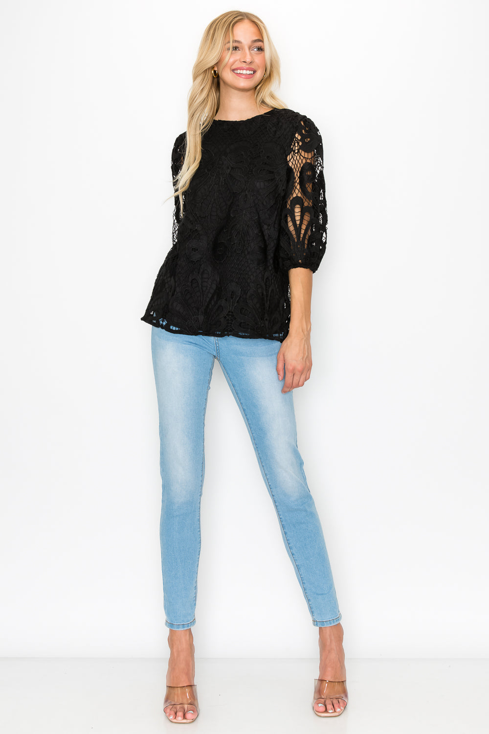 Lily Woven Lace Top