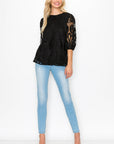 Lily Woven Lace Top