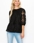 Lily Woven Lace Top