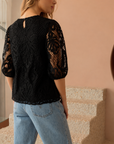 Lily Woven Lace Top