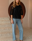 Lily Woven Lace Top
