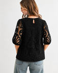 Lily Woven Lace Top