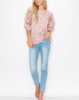 Lily Woven Lace Top