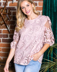 Lily Woven Lace Top