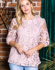 Lily Woven Lace Top