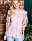 Lily Woven Lace Top