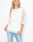 Lily Woven Lace Top