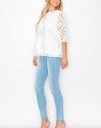 Lily Woven Lace Top