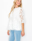 Lily Woven Lace Top