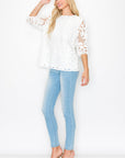 Lily Woven Lace Top