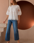 Lily Woven Lace Top