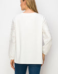 Rylee Pointe Knit Top with Lace