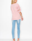 Reesa Pointe Knit Top with Pearls