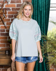 Reesa Pointe Knit Top with Pearls