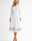 Wynne Cotton Poplin Skirt with Embroidery & Sparkles