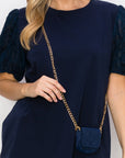 Reveka Pointe Knit Top with Detachable Crossbody Bag