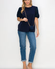 Reveka Pointe Knit Top with Detachable Crossbody Bag