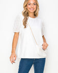 Reveka Pointe Knit Top with Detachable Crossbody Bag