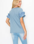 JOH |Kellie Cotton Knit Top with Studs