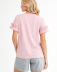 JOH |Kellie Cotton Knit Top with Studs